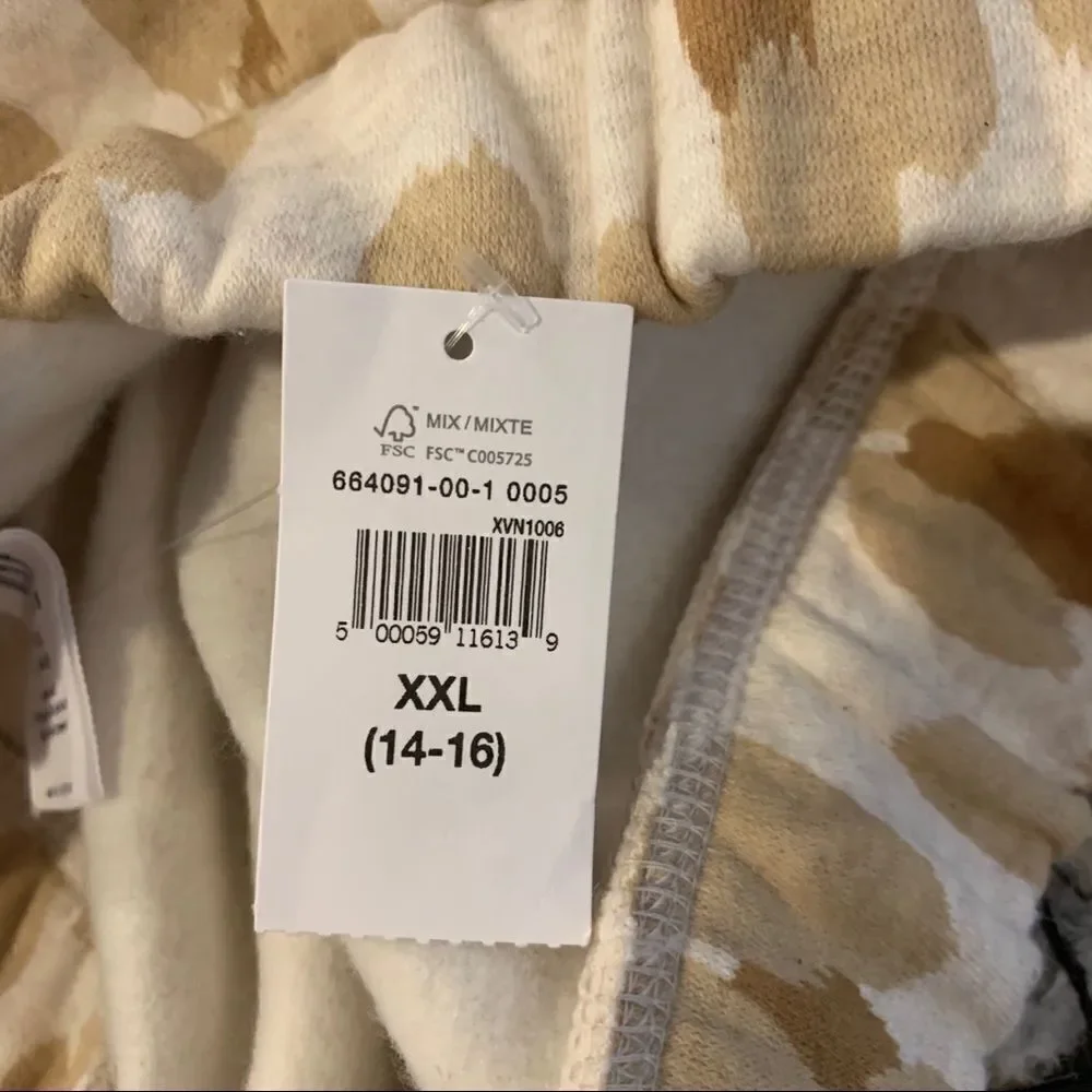 New GAP Animal Print Jogger Sweatpants XXL 14 16